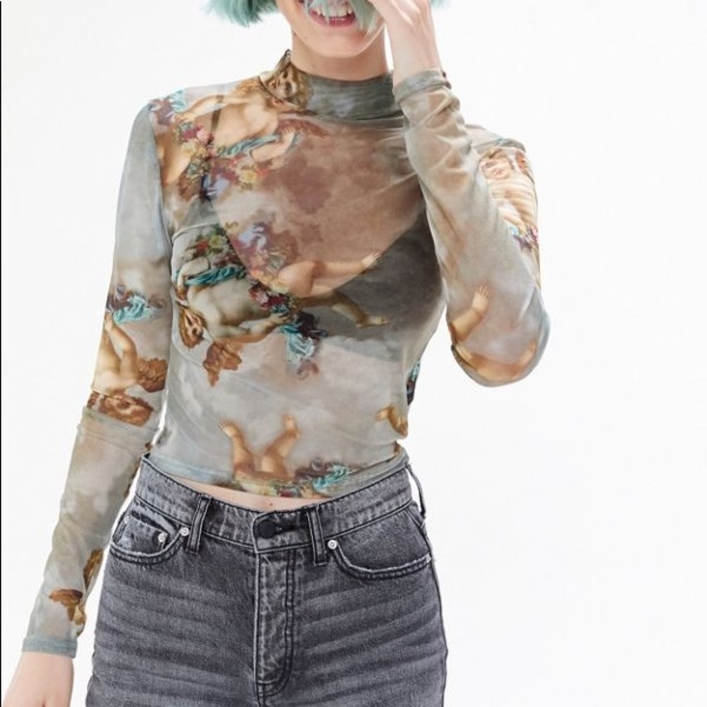 UO Angel Mesh Long Sleeve Top